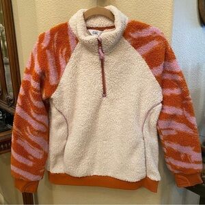 ATHLETA Girls Teens 3/4 Zipped Soft Fleece Plush Sweater Size XXL/16